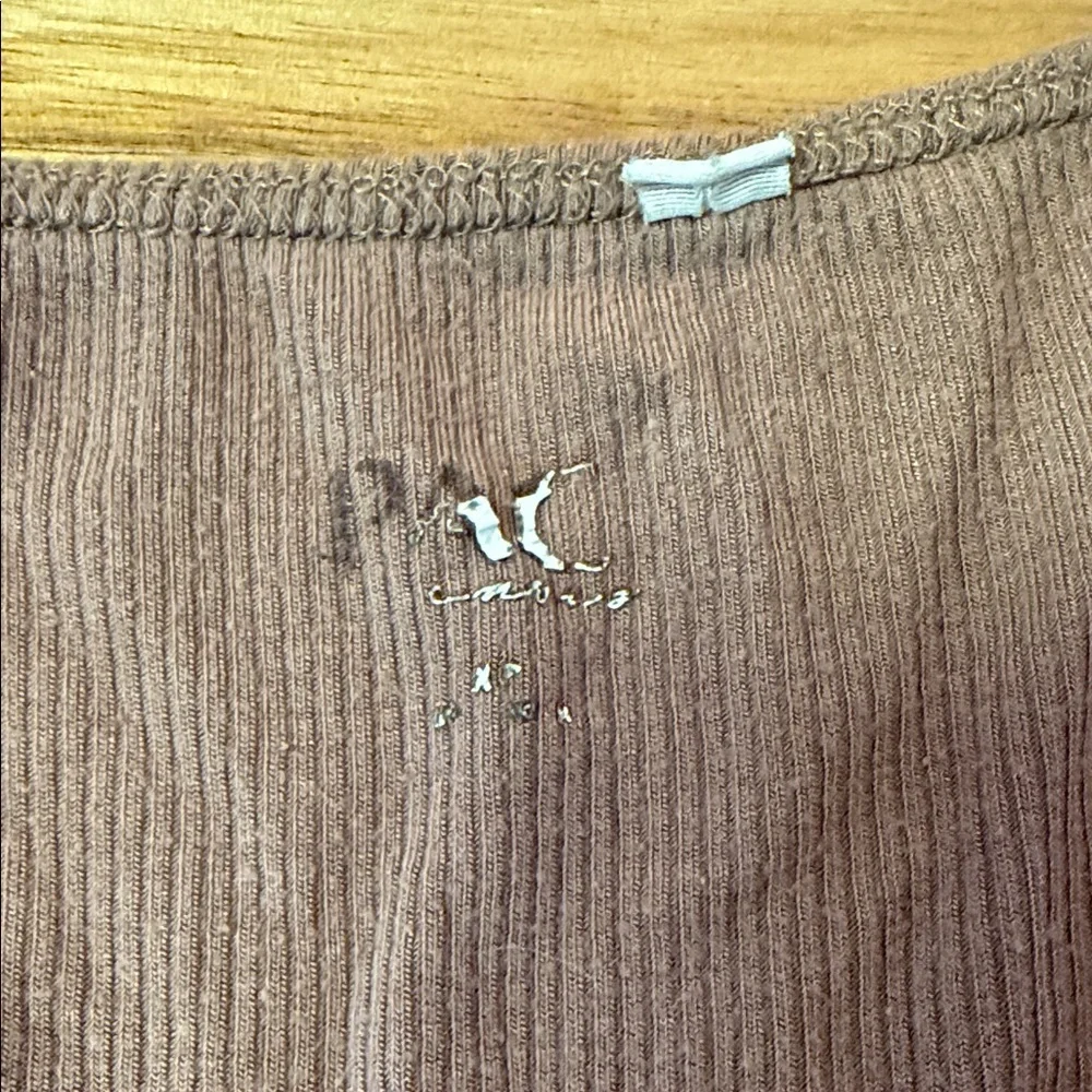 PAC Sun long sleeve ribbed crop shirt brown Womens XSmall - Picture 3 of 4